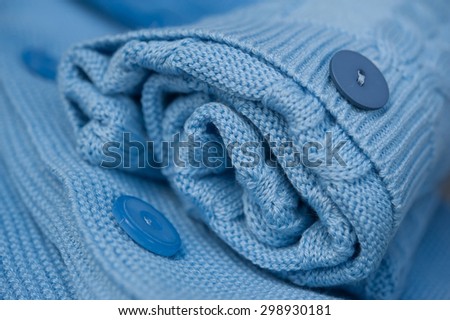 gentle beautiful blue crocheted blanket