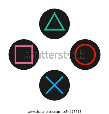 Buttons set, icons. Graphic template. Vector illustration