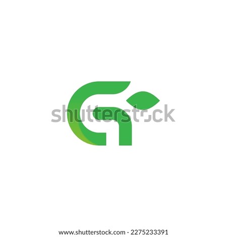 letter g leaf logo icon design vector template	