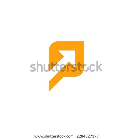 letter p arrow logo template vector eps
