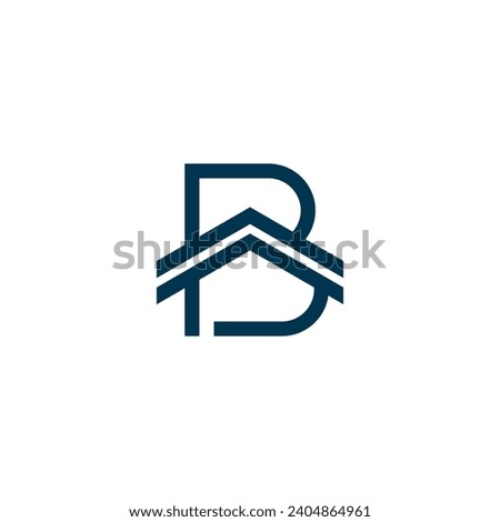 Initial letter b and house logo design template vector. letter B house logo design- B letter logo	
