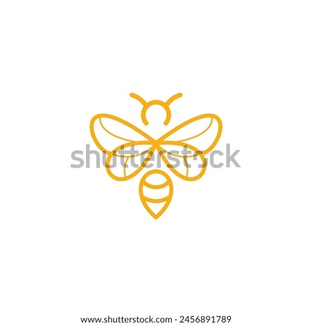 honey bee logo design vector illustration	
