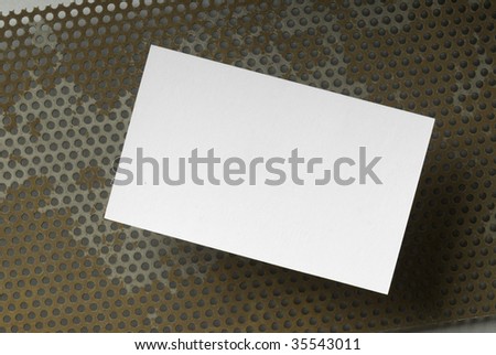 business card designer metal perforated to put data