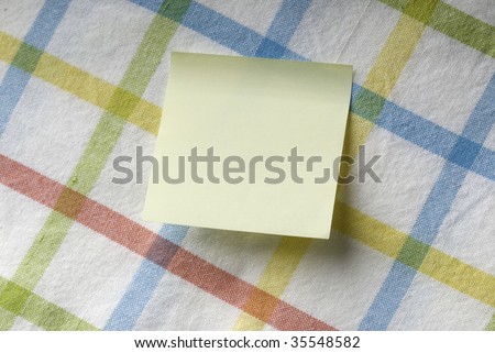 sticky note pasted on canvas to text