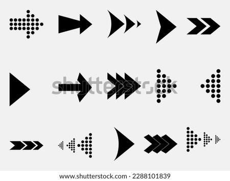 arrow icons collection, Collection of illustrated arrow sign set