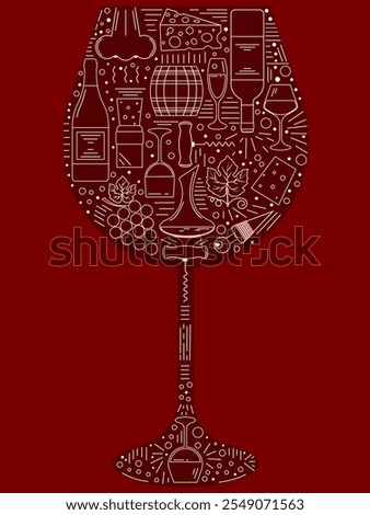 Similar – Image, Stock Photo Glasses and carafe with red wine on table