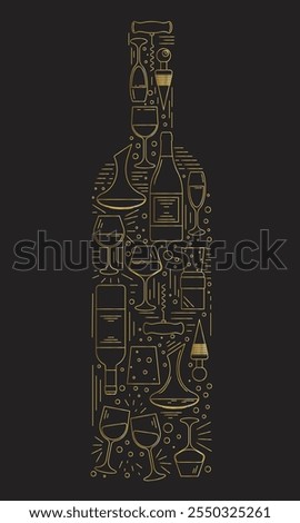 Image, Stock Photo Glasses and carafe with red wine on table