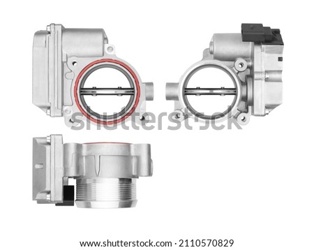 Car throttle valve isolated on white  ストックフォト © 
