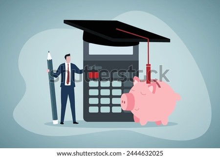 Tuition fee, student loans, saving money for university education.Education budget allocation, university expense and debt pay off or scholarship payment.