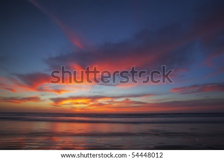 Image of a sunrise on a beach in South Africa in the Western Cape Province