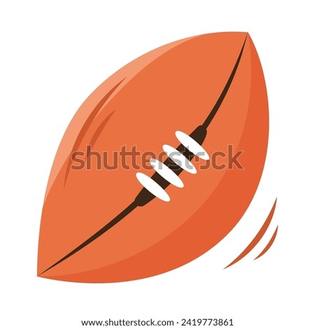 Single hand draw ball for football isolated on white background. Sport equipment for football game. Vector illustration. Flat style. Football match.Ball icon.American football.