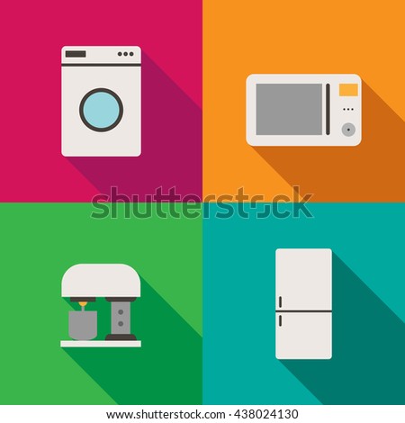  Set of gray flat vector icons on background