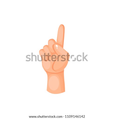 one finger shows a vector