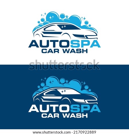 Car wash logo template illustration