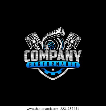 diesel turbo automotive repair logo template