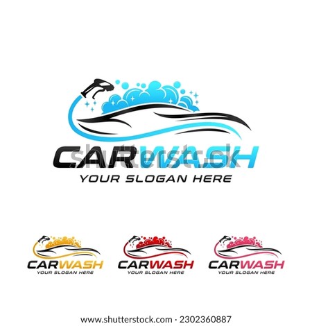 Car wash logo vector inspiration design