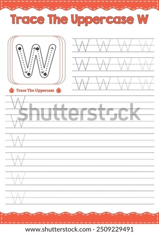 Trace the Uppercase Alphabet W