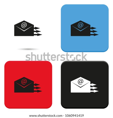 Sending mail flat vector icon.