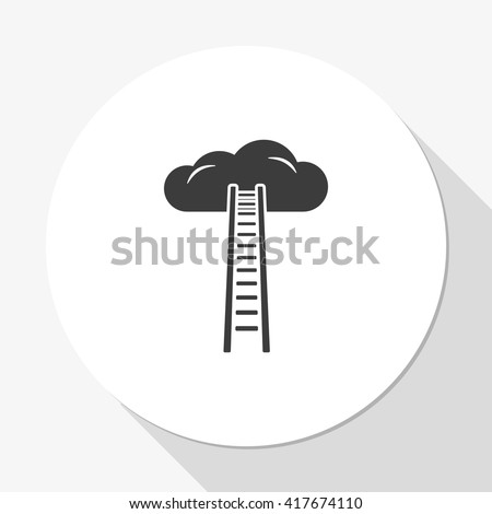 Ladder leading to cloud icon.