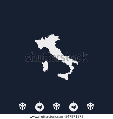 Italy Map. Stock Vector 547891573 : Shutterstock