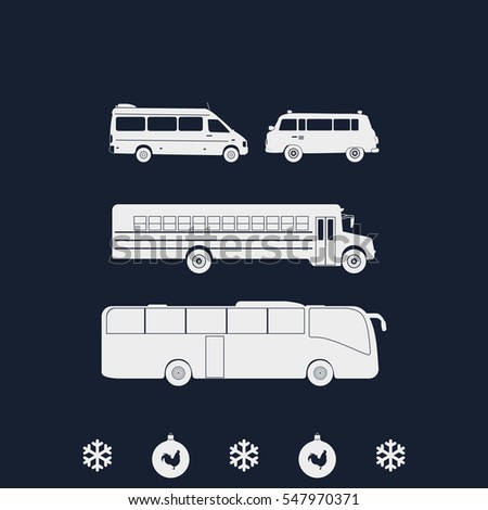 Buses icon set.