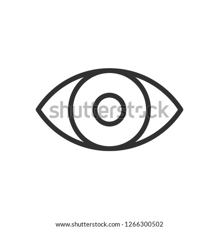 Eye. linear icon. Line with editable stroke