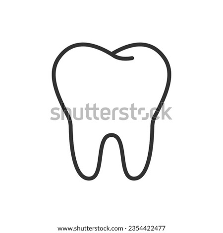 Tooth, linear icon. Line with editable stroke