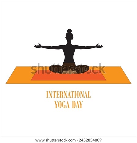 
international day of yoga icon logo vector design