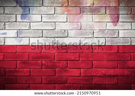 Polish flag painted on a brick wall Zdjęcia stock © 