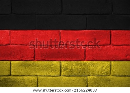 German flag painted on a brick wall. Zdjęcia stock © 