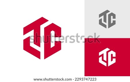 Letter TLC initial hexagon monogram logo design vector