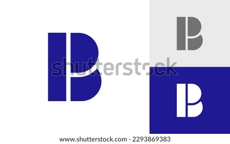 Letter BP or PB initial monogram logo design