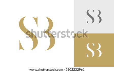 Letter SB initial monogram logo design
