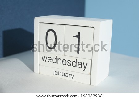 new year day on January  calendar