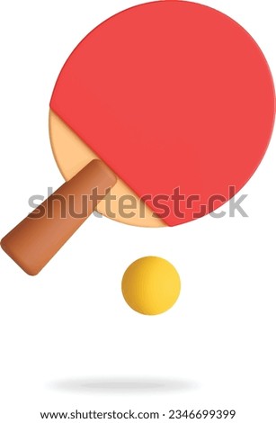 Similar – Foto Bild Roter Schläger für Tischtennis mit weißem Ball auf blauem Hintergrund. Tischtennis-Sportgerät in minimalem Stil. Flachlegung, Draufsicht, Kopierraum