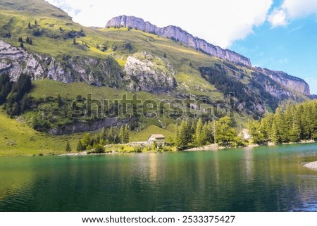 Similar – Image, Stock Photo Lake Seealpsee in the afternoon