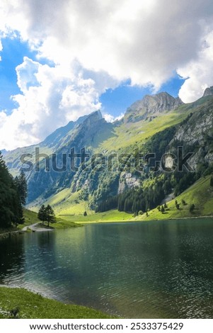 Similar – Image, Stock Photo Lake Seealpsee in the afternoon