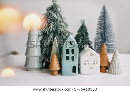 Image, Stock Photo small wooden christmas tree