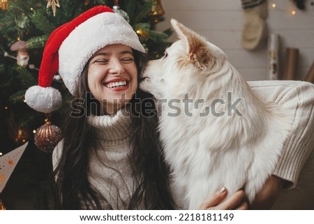 Image, Stock Photo Tree cuddling | woman hugging a pine trunk