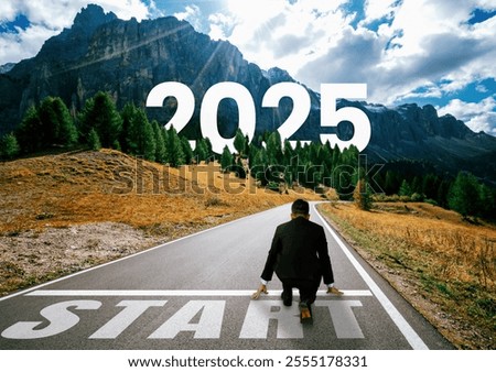 Similar – Image, Stock Photo new beginning End start