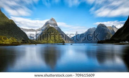 Similar – Image, Stock Photo Cliffs at New Zealand rock