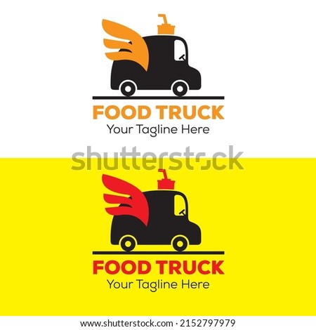 Food Truck Logo - Food Logo Template design concept. Perfect for Delivery service, Delivery express logo design