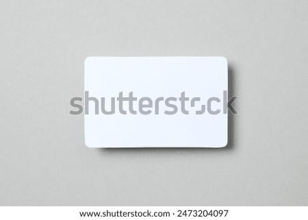 Image, Stock Photo Blank card on white table with cotton flowers top view