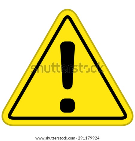 Warning Symbol Stock Vector Illustration 291179924 : Shutterstock
