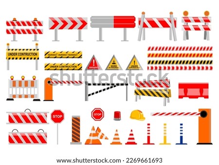 Warning vector graphic illustration under construction logo design template and other icon symbol, in flat design.