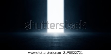 Similar – Image, Stock Photo Dark tunnel illuminated by red neon light