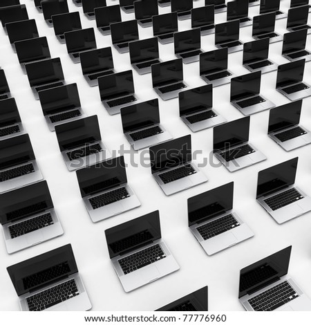 Business Computers Technology on a White Background