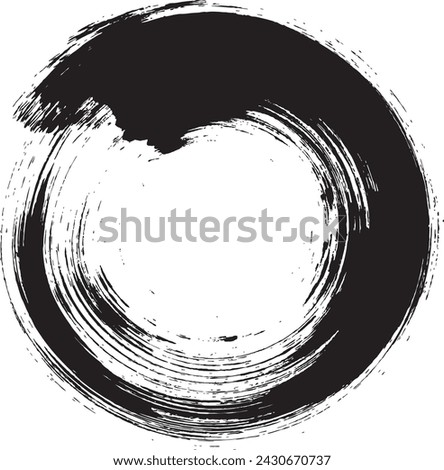 Enso Nr. 4 – Japanese Zen Circle Calligraphy (Circular brush stroke)
