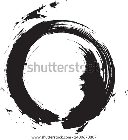 Enso Nr. 6 – Japanese Zen Circle Calligraphy (Circular brush stroke)
