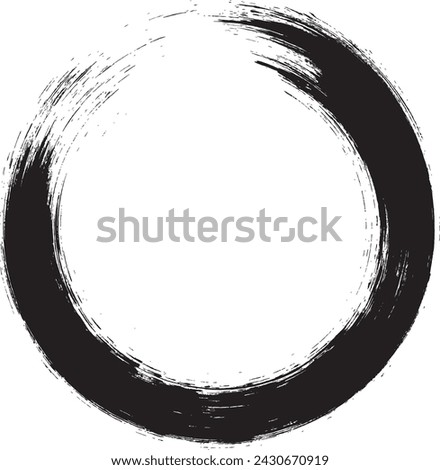 Enso Nr. 9 – Japanese Zen Circle Calligraphy (Circular brush stroke)
